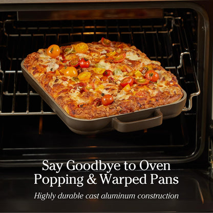 Our Place Mini Griddle Pan - 9" Nonstick Ceramic Griddle for Stovetop & Oven | PFAS-Free, Easy-Grip Handles | Blue Salt