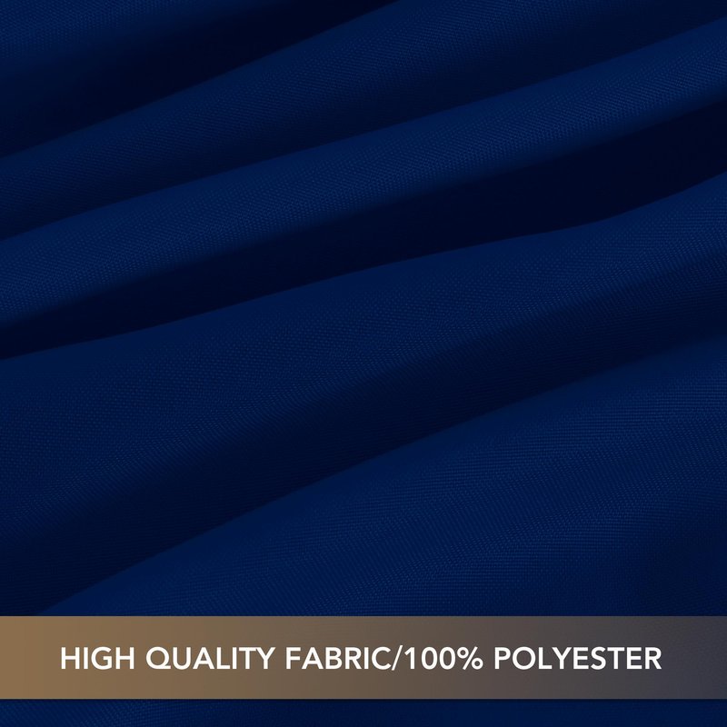 sancua Round Tablecloth 132 Inch Diameter, 6 Pack - Circle Polyester Fabric Table Cloth for Wedding Party Reception Banquet Birthday, Washable Formal Table Cover (Fit 54-96 Inch Tables), Navy Blue