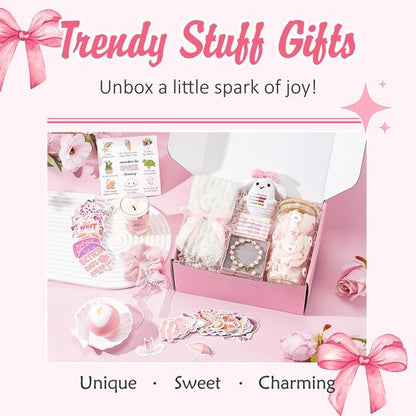 Gifts for Teenage Girls, Teen Girl Gifts Trendy Stuff, Birthday Gifts Preppy Valentines Day Gift for Teen Girls Coquette Cute Set for Girly Tween 12-14 Sweet 16-18 Daughter Sister Niece Friend Pink