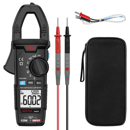 MESTEK Digital Clamp Meter Multimeter, TRMS 6000 Counts 600A Current Amp Volt Meter, Auto-Ranging Voltage Tester Measures AC DC Current Voltage Resistance Capacitance Temperature Diodes Continuity NCV
