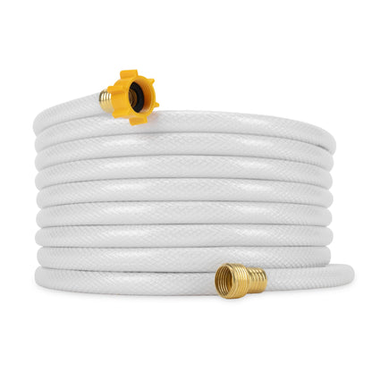 Camco TastePURE 25-Ft - RV Drinking Water Hose - Contains No Lead, No BPA & No Phthalate - Features Reinforced Design & Crafted of PVC - 1/2” Inside Diameter, Made in the USA (22733)