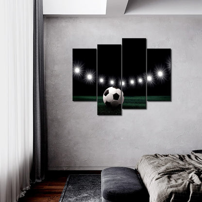 First Wall Art - Eleven White Lights and A Soccer Wall Art Painting Pictures Print On Canvas Art The Picture for Home Modern Decoration