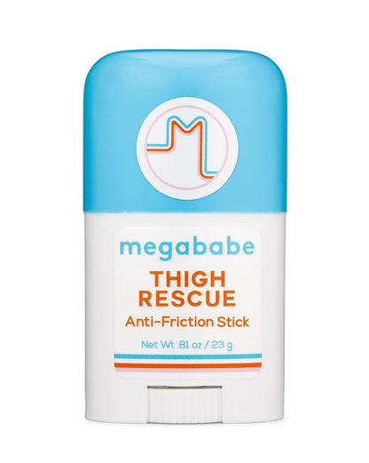 Megababe Thigh Rescue Anti-Chafe Stick Mini | Travel size, great for on-the-go | Prevents skin chafe & irritation | Thighs, arms, bra-lines & more | 0.81 oz (Pack of 1)