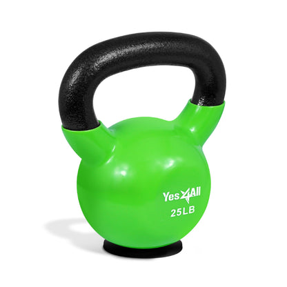 Yes4All Kettlebells Rubber Base, Kettlebell Set for Women, Strength Training Kettlebells Weights (10-65 lbs)