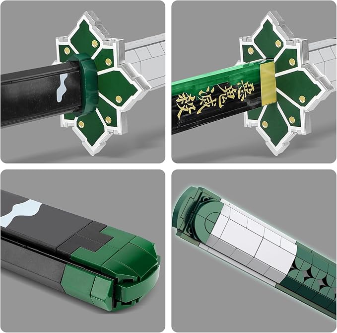 TOY PLAYER Demon Shinazugawa Sanemi Sword Building Set 710Pcs Toy Building Set Toy Compatible with Lego Anime Katana Building Set Gift for Anime Fans