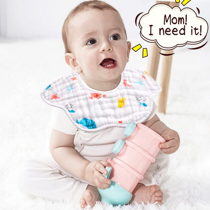 MERLINAE Baby Bandana Drool Muslin Muslin 360 Bibs for Boys Girls Newborn Infant for Drooling and Teething,100% Organic Cotton and Super Absorbent Hypoallergenic Pullover