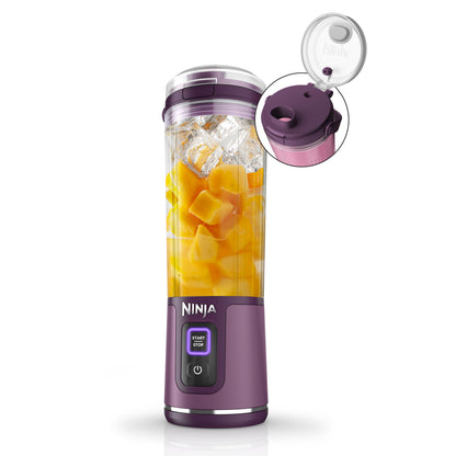Ninja BC151BK Blast Portable Blender, Cordless, 18oz. Vessel, Personal Blender-for Shakes & Smoothies, BPA Free, Leakproof-Lid & Sip Spout, USB-C Rechargeable, Dishwasher Safe Parts, Black