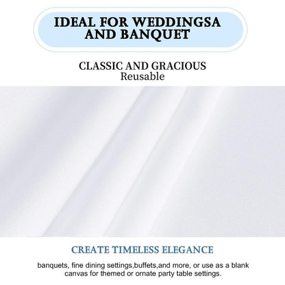FINDYOU 6 Pack White Table Cloth Rectangle Table 60 x 102 Inch Tablecloths for 6 Foot Rectangle Tables. Stain and Winkle Resistant Polyester Washable White TableCloths for Parties Wedding Dining