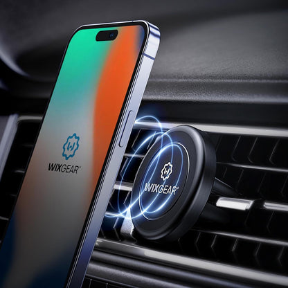 Magnetic Phone Holder for Car, WixGear [2 Pack] Universal Air Vent Magnetic Phone Mount for Car, Car Phone Holder Mount for Cell Phones and Mini Tablets with 4 Metal Plates