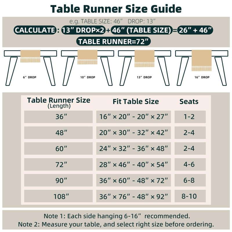 FEXIA Boho Table Runner for Thanksgiving Home Decor with Tassels 36 Inches Long Farmhouse Rustic Table Runner Cream & Brown Macrame for Boho Dining Bedroom Decor Rustic Bridal Shower (12x36 Inches)