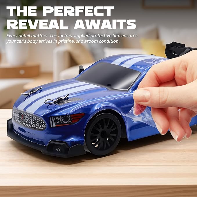 RC Drift Car 1:24 Scale Remote Control Vehicle for Kids2.4GHz 20KM/H 4WD High Speed RC Cars with LED Light Two Batteries &amp Drifting Tires Racing Sport Toy Cars for Adults Boys Girls Kids 8602WH