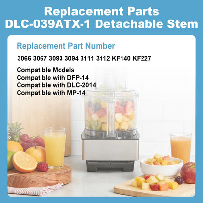 DLC-039ATX-1 Food Processor Compatible with Cuisinart 14 Cup Food Processor, Detachable Stem Compatible with DFP-14, DLC-2014 & MP-14 Models