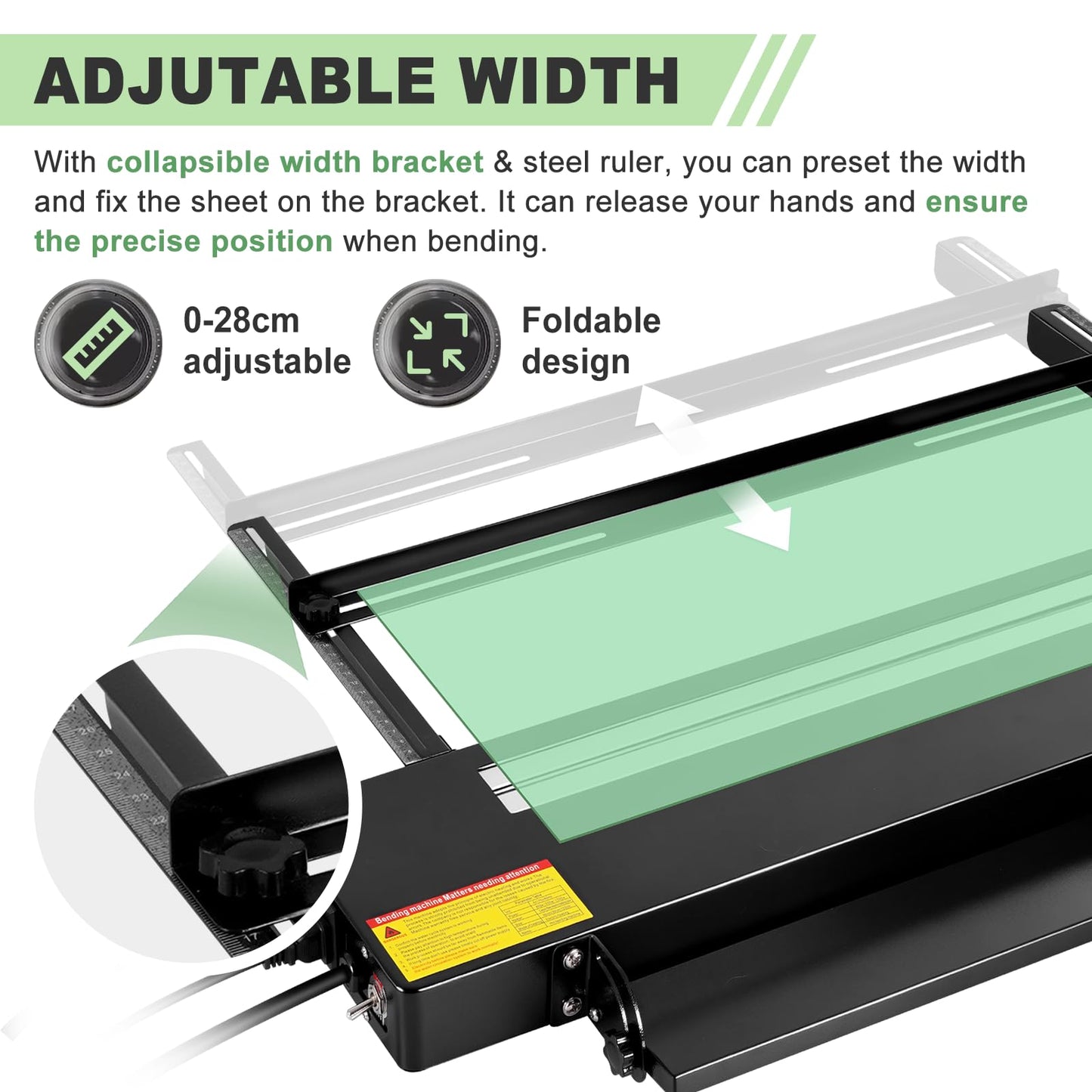 Digital Acrylic Plastic Bender 24" Acrylic Bending Machine with Spare Heating Wire, Plastic Bending Machine with Adjustable Length&Angle Acrylic Strip Bender Heater 110V (Black)