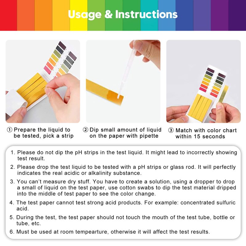 2 Pack pH Test Strips, 160 Strips pH.1-14 Universal pH Test Paper Litmus Test Paper Soap Making Testing Strips for Water Wine Saliva Urine Soil Testing Pet Food and Diet pH Monitoring (Sealed Pack)