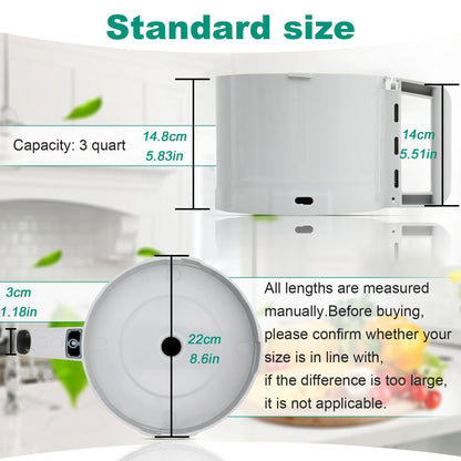 112204S Cutter Bowl Compatible with robot coupe R2, R2B, R2N, R2 Dice Food Processor, 3 Quart Bowl, Gray