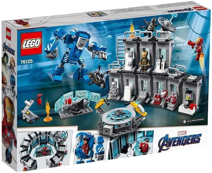 LEGO Marvel Avengers Iron Man Hall of Armor 76125 Building Kit - Marvel Tony Stark Iron Man Suit Action Figures (524 Pieces)
