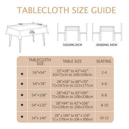 AIRCOWRIE Waterproof Vinyl Tablecloths, Heavy Duty Oil Proof Spill Proof Plastic Table Cloth, Wipe Clean PVC Table Cover for Spring Indoor and Outdoor Use (Embroidery Flower, 54”×78”, Rectangle)