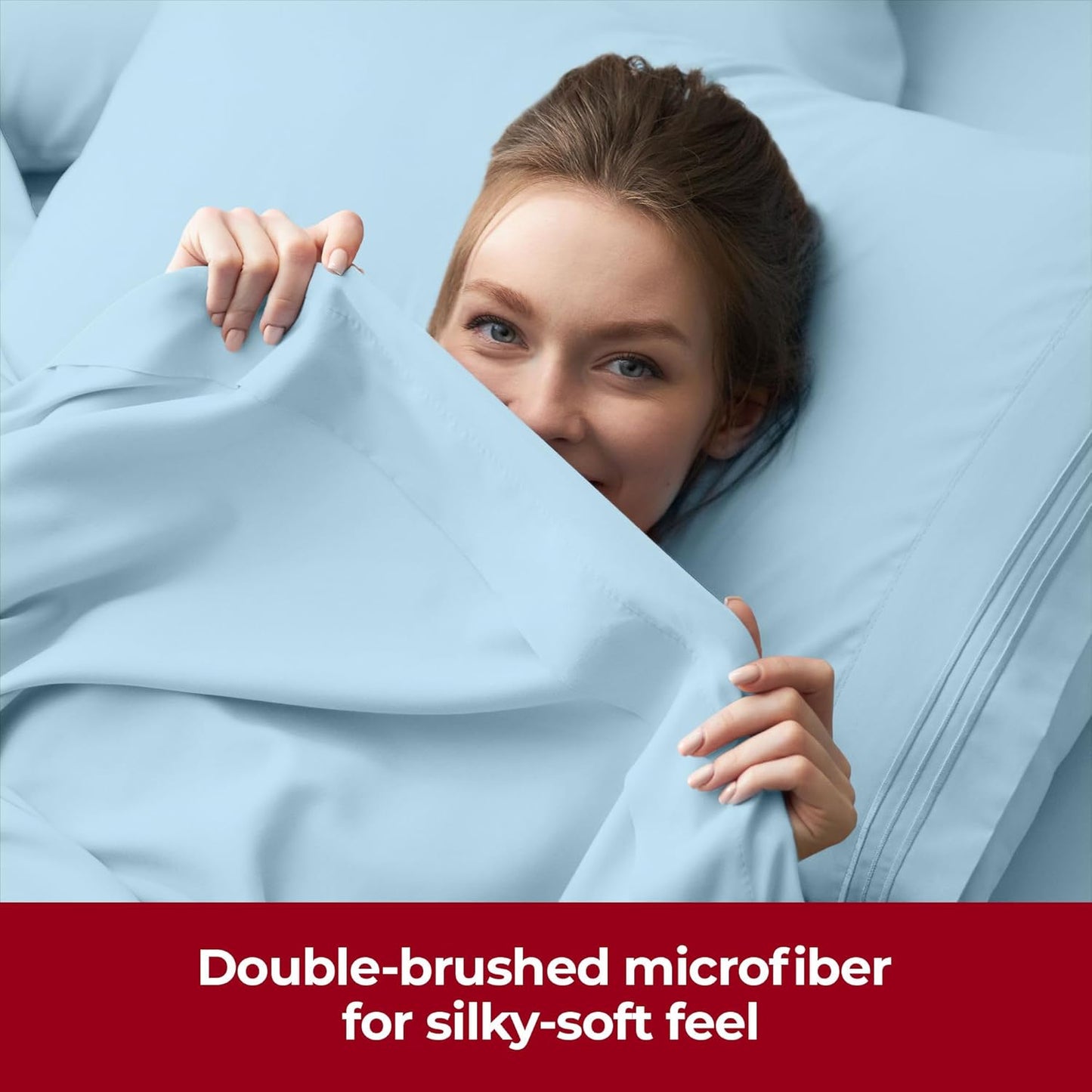 Mellanni Extra Deep Full Sheets - Hotel Luxury Ultra Soft Cooling Bedding - Wrinkle & Stain Resistant (Full, Aqua)