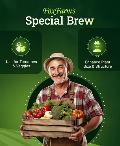 FoxFarm Grow Big Hydroponic Plant Food - 3-2-6 Liquid Plant Fertilizer for Lush Vegetative Growth in Hydroponic Systems - Liquid Concentrate with Earthworm Castings & Micronutrients - 1 Pint