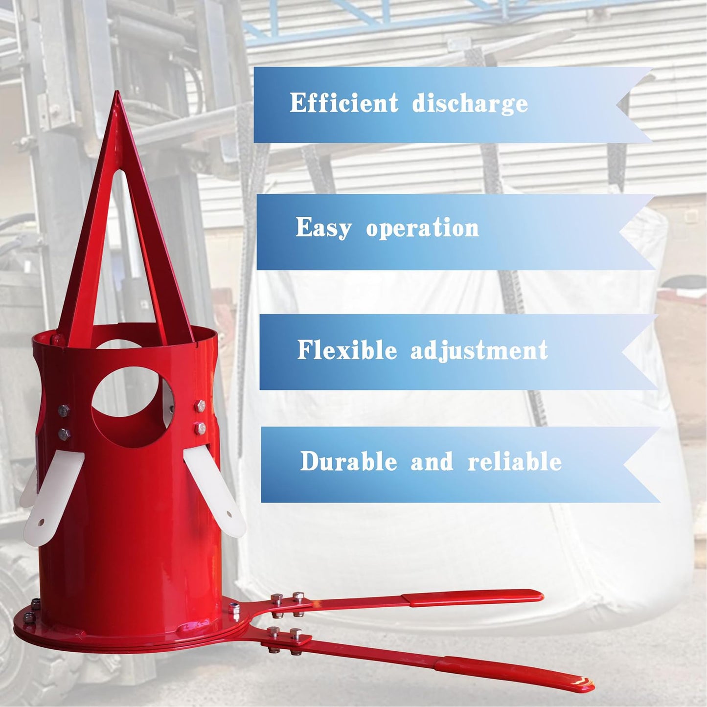 NULTRUMA Big Bag Dispenser Bulk bBag Unloader Dischargers for Farms Construction Industry(Red)