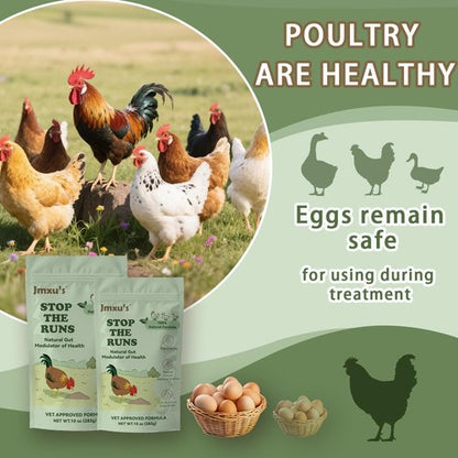 Chicken Gut Modulator - Natural Anti-Diarrhea Powder for Poultry | 10 oz Supplement to Control Diarrhea
