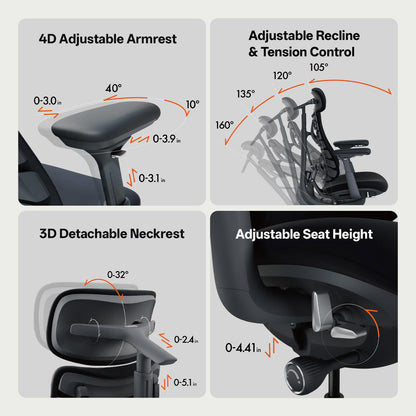 LiberNovo Dynamic Ergonomic Desk Chair + StepSync Footrest Bundle - Comfy Home Office Chair with Adaptive Lumbar Support, 160° Recline & Built-in Spine Stretch, Green+48cm