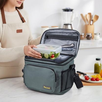 BALEINE Insulated Lunch Bag for Men Women, 22 Can Leakproof Cooler Bag with Adjustable Shoulder Strap for Work Picnic, Lunch Box for Women Men (Large, Blue)