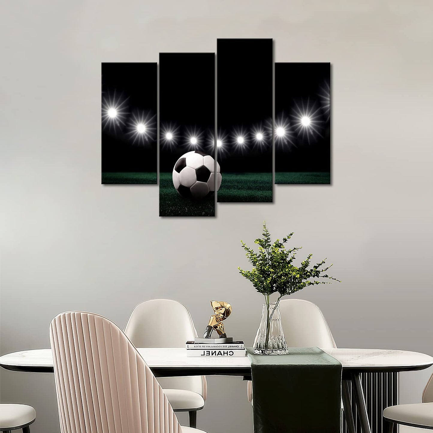 First Wall Art - Eleven White Lights and A Soccer Wall Art Painting Pictures Print On Canvas Art The Picture for Home Modern Decoration