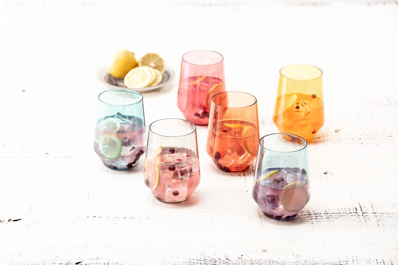 Fortessa Sole Outdoor Shatter Resistant BPA Free Premium Copolyester Plastic Drinkware 6 Pack, Sage Green, Stemless Wine Glass