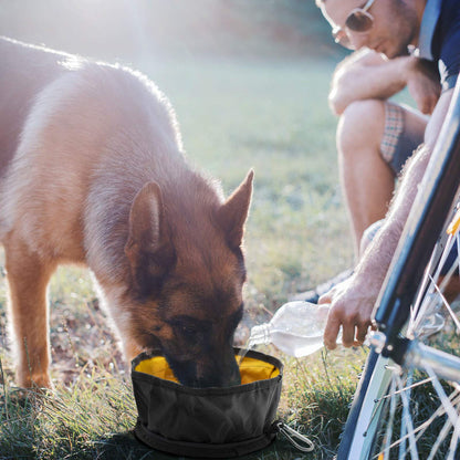 LumoLeaf Collapsible Dog Travel Bowl, 2 Packs Large 68oz/80oz Lightweight Foldable Bowl, Water and Food Bowls for Pets Dogs Cats with Zipper (8+10 Cups)