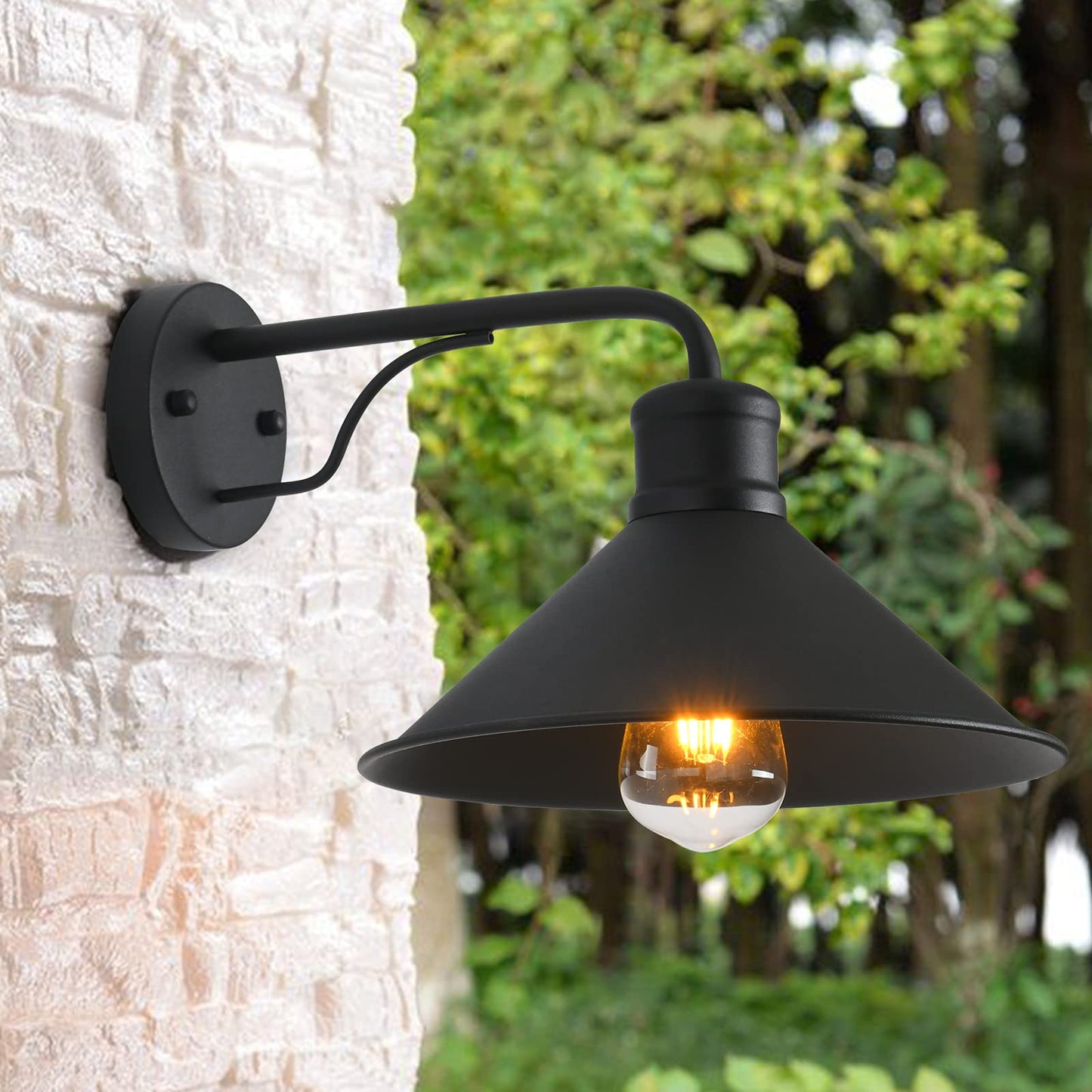 VICTOGATE 1 Pack Outdoor Wall Lights Wall Mount for House, Front Porch Wall Light Fixtures Wall Mount, Farmhouse Wall Sconce, Classic Barn Lights Outdoor & Indoor-E26 Socket