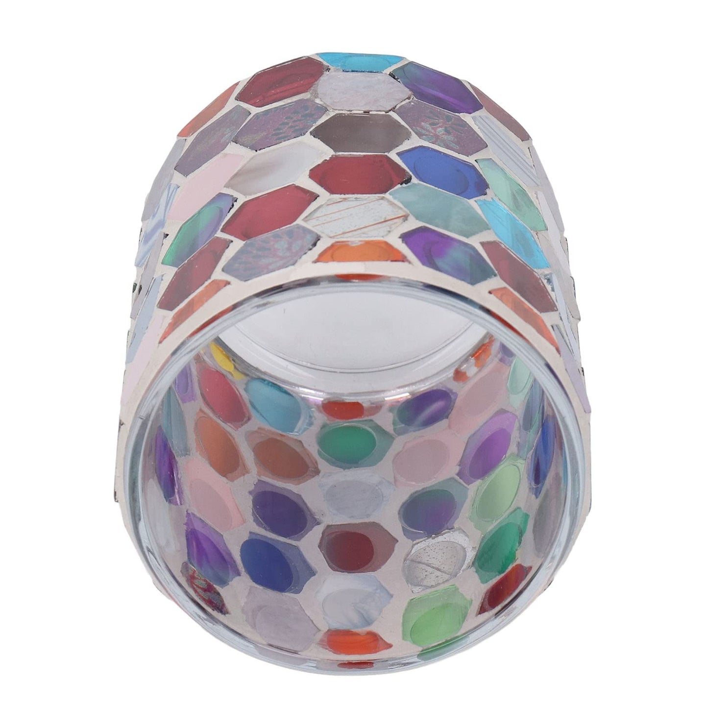 Moofey Mosaic Candle Holder, Stained Glass Candle Holder for Home Candlelight Dinner Decoration