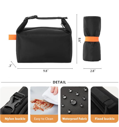 Stainless Steel Snack Box Container with Ice Pack & Lunch Bag for Man & Women - Bento Lunch Box Kit for School,office,Work,Travel,Camping, Reusable Lunch Meal Prep Containers Compartment Leak-Proof