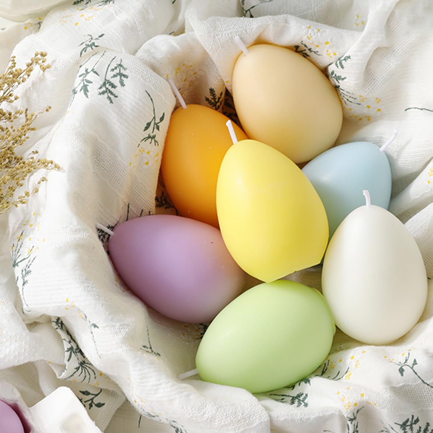 Fieldspark Easter Bunny Candles Green Set, 2.5'' x 4.5'' Flower & Fruit Scented Candles, Cute Rabbit Shaped Easter Gifts for Kids, Home Decor, Spring Celebration, 2 Pcs