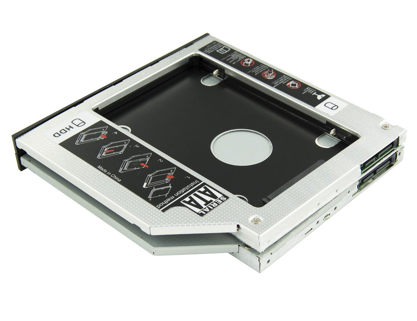 HIGHFINE Universal 9.5mm SATA to SATA 2nd SSD HDD Hard Drive Caddy Adapter Tray Enclosures for DELL HP Lenovo ThinkPad ACER Gateway ASUS Sony Samsung MSI Laptop
