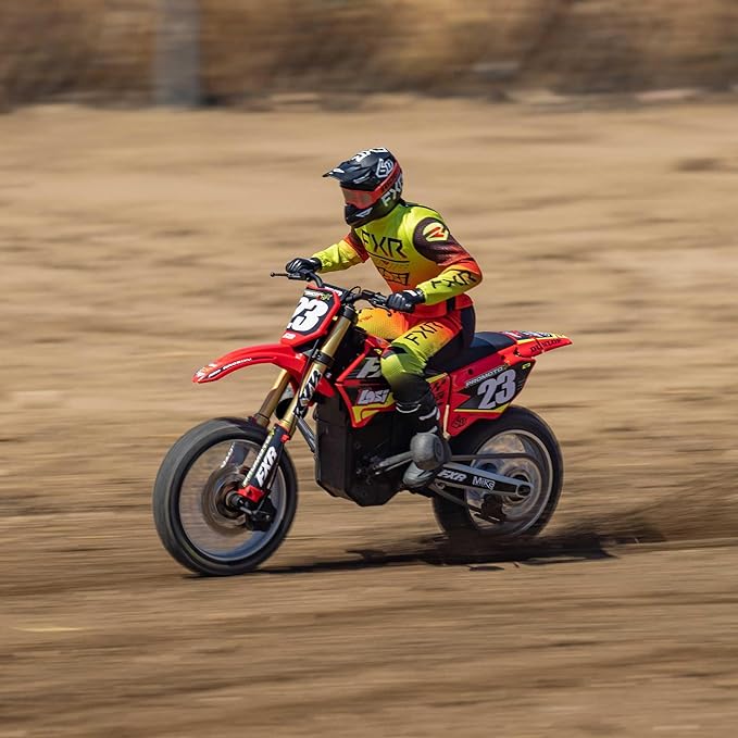 Losi RC Motorcycle Promoto-MX 1/4 Motorcycle Ready-to-Run Battery and Charger Not Included FXR LOS06000T1 Red