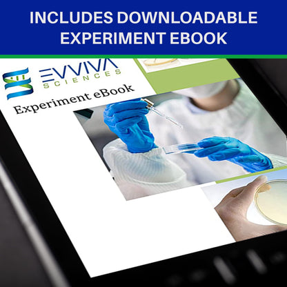 Evviva Sciences Microbiology Science Project Kit, Pre-Poured Agar Plates for Students, Agar Petri Dishes to Learn Microbiology, with Educational Experiment eBook