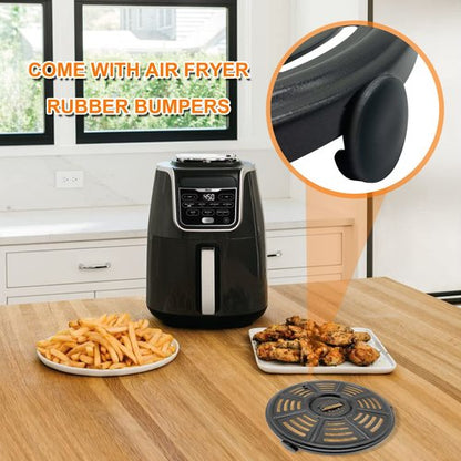 GWYXC Air fryer Accessories for Ninja AF101 4 QT AF161 Max XL AF150 XL Air Fryer, 8.2'' Round Food Grade Air Fryer Grill Pan Plate Crisper Plate Replacement Parts Tray Rack,Dishwasher Safe
