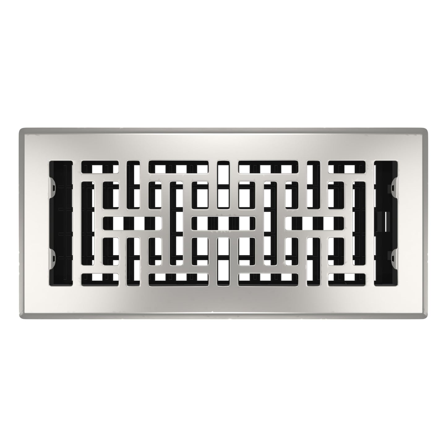 Decor Grates AJH410-NKL Floor Register, 4" x 10", Nickel
