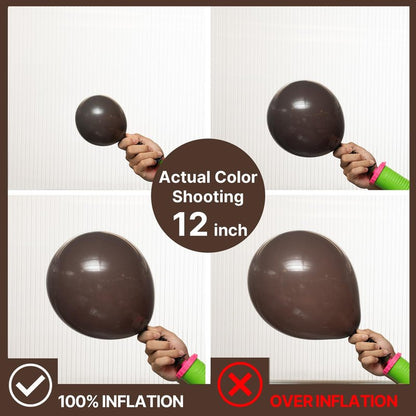 PartyWoo Dark Brown Balloons 50pcs 12 Inch Boho Coffee Neutral Fall Latex Helium Balloons for Bachelorette Baby Shower Anniversary Thanksgiving Birthday Autumn Theme Party Decorations Brown-F20