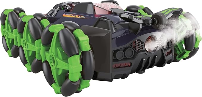 LEXiBOOK Crosslander® Flip Remote Control car up to 8km/h 360° Figure Sound and Light Effects Smoke Jet 6 Wheels Rechargeable RC45