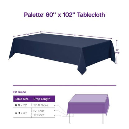 Gee Di Moda Rectangle Tablecloth - 60 x 84 Inch Burgundy Table Cloth for 5 Foot Rectangle Tables - Heavy Duty Washable Fabric - for Holiday Party, Dinner, Weddings, Baby Shower & Events