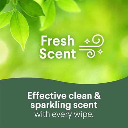 Clorox Disinfecting Cleaning Wipes - Bleach-Free Fresh Lemon Scent | 75 Count (Pack of 2)