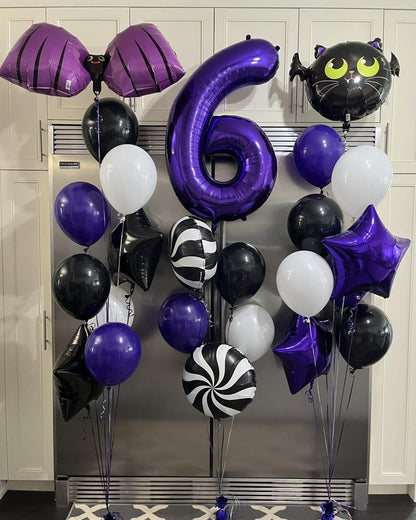 Purple Number 9 Balloon 40 Inch, 9th Birthday Party Decorations for Children, Giant 9 Foil Balloon for Party Supplies