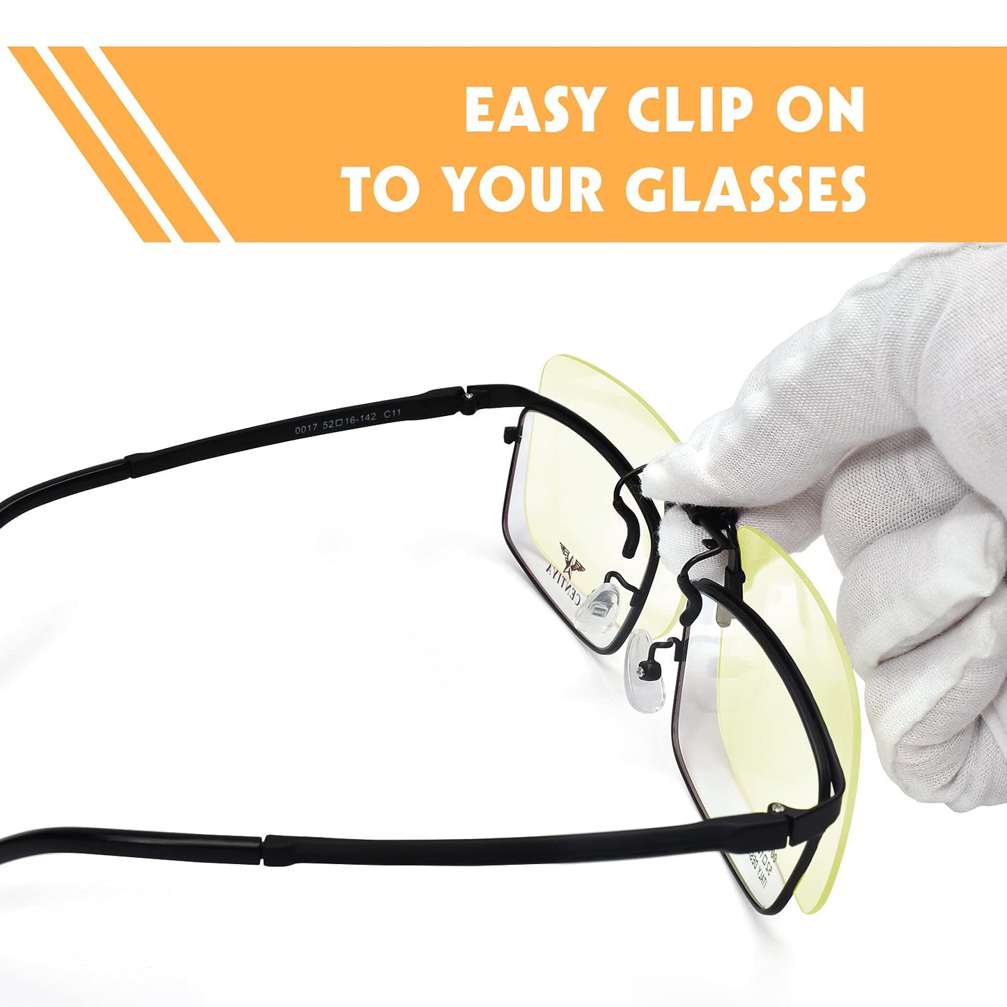PSI Clip on Blue Light Blocking Glasses Lens Over Prescription Glasses, Computer Glasses Video Gaming Glasses,Relief Eye and Good for sleep