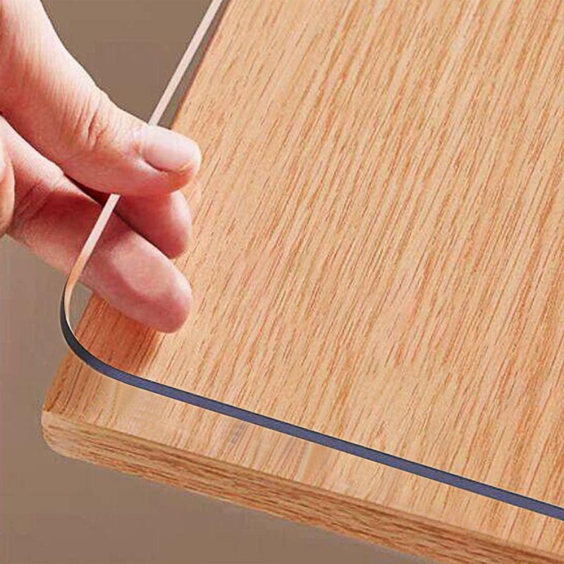 OstepDecor Clear Table Protector 36 x 60 Inch, 1.5mm Thick Plastic Table Cover, Waterproof PVC Clear Table Cover Protector, Desk Mat Writing Desk Pad for Desktop, Coffee & Dining Room Tabletop