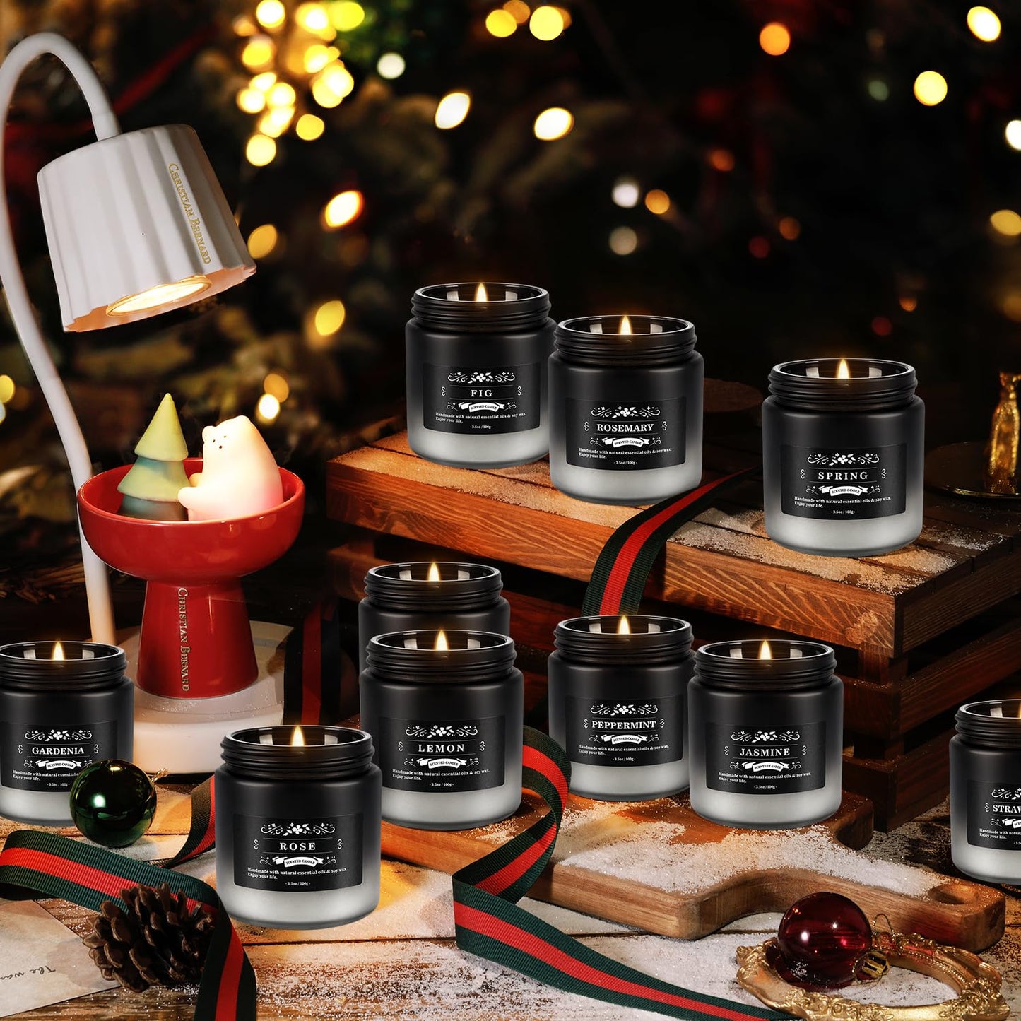 CLTNIKET 12-Pack Scented Candles Set - Men Candles for Home Scented, 3.5oz Soy Wax, Long Lasting Candle, Soy Candle Gifts Set for Men, Birthday, Valentine, Christmas, Anniversary Present