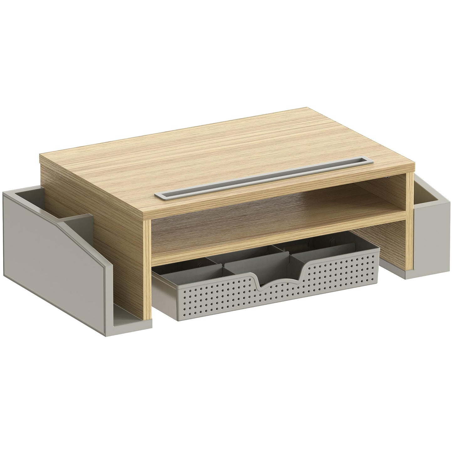 Simple Houseware Desk Monitor Stand Riser with Adjustable Organizer tray