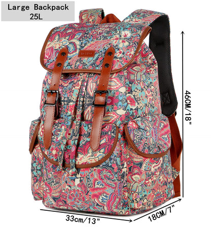 Baosha Large Women Laptop Backpack 15.6 inch Computer Backpack Travel Hiking Backpack With Free Toiletry bag CN-01 (HS)