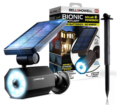 Bell+Howell Bionic Spotlight Motion Solar Spot Lights Outdoor Waterproof, Landscape Light, Outdoor Solar Yard Lighting Weather Resistant, Super Bright LED Lights, for Garden, Lawn As Seen On TV